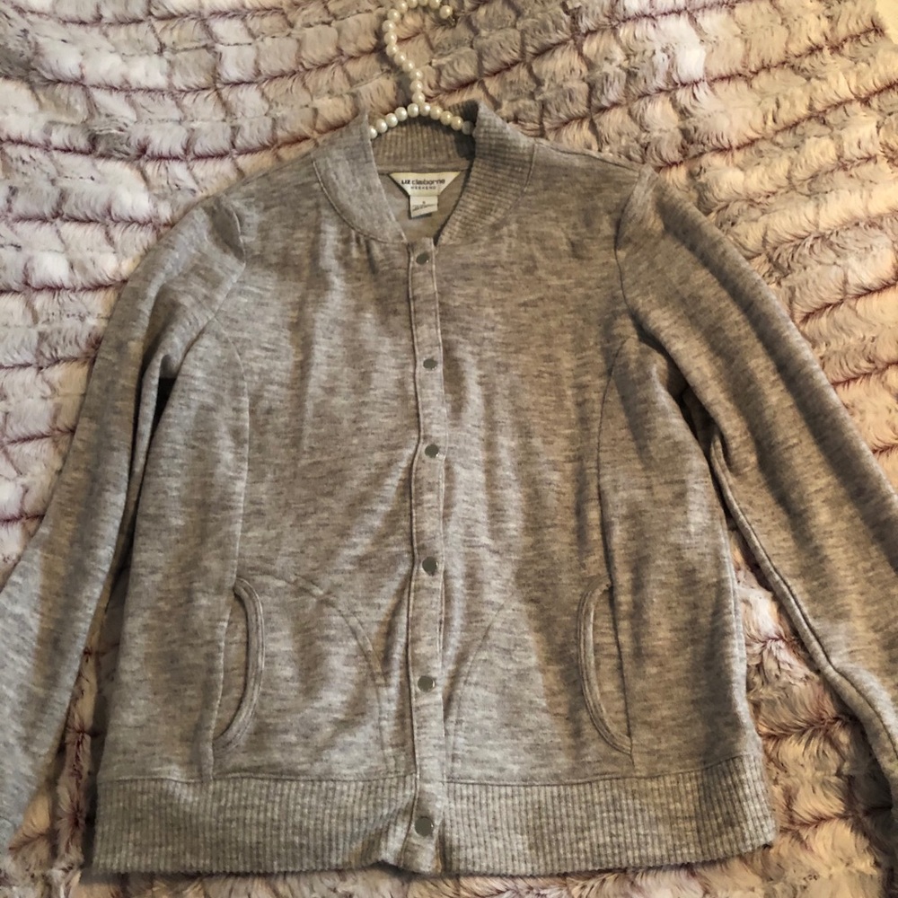 Varsity Cardigan Heather Grey